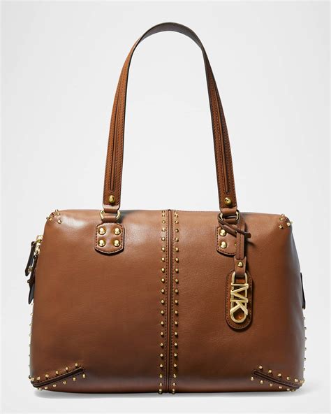 michael kors astor large studded leather shoulder bag|Michael Kors astor large pouchette.